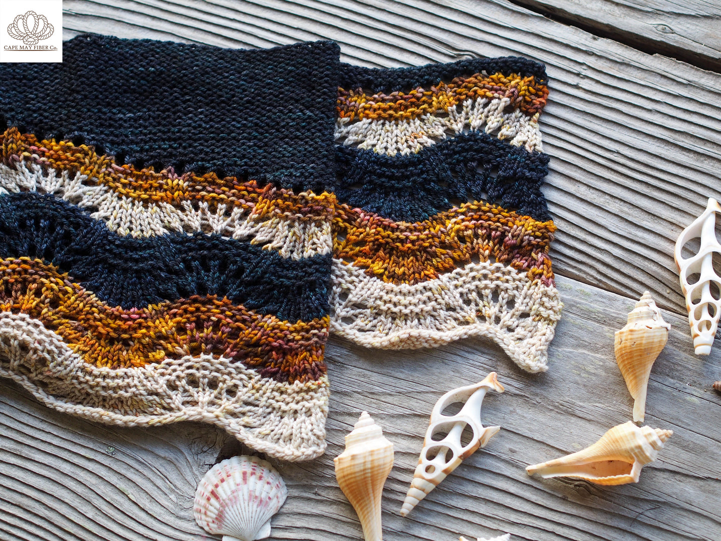 Cladach Scarf Sport or DK Weight Knitting Pattern