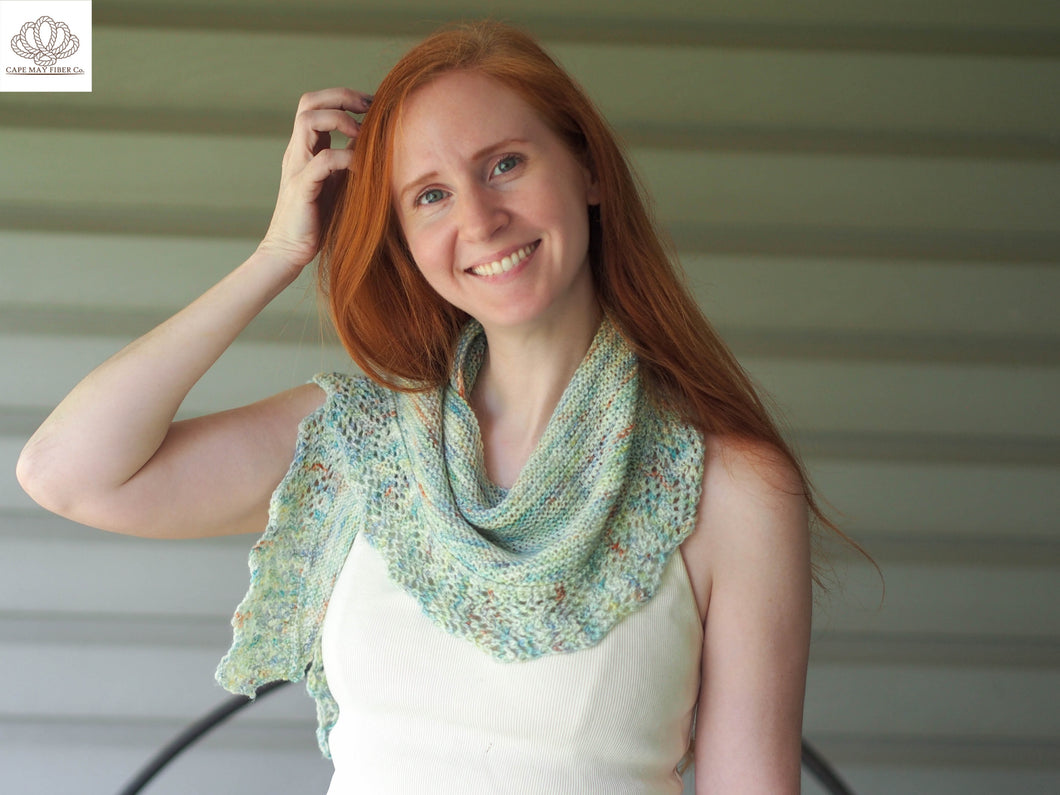 Atlantis Scarf Hand Knitting Pattern Fingering Weight
