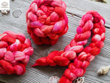 Load image into Gallery viewer, Vermilion Button Rambouillet Mulberry Silk Combed Top
