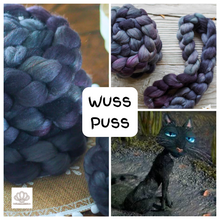 Load image into Gallery viewer, Wuss Puss Merino Stellina Glitter Combed Top
