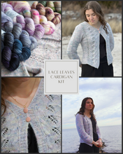Load image into Gallery viewer, Lace Leaves Cardigan Lace Weight Kit
