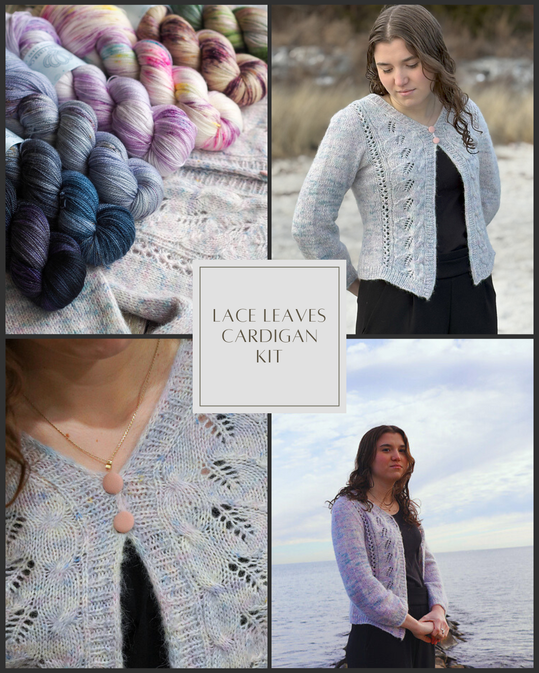 Lace Leaves Cardigan Lace Weight Kit