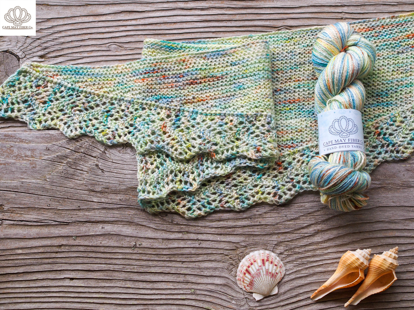 Atlantis Scarf Hand Knitting Pattern Fingering Weight
