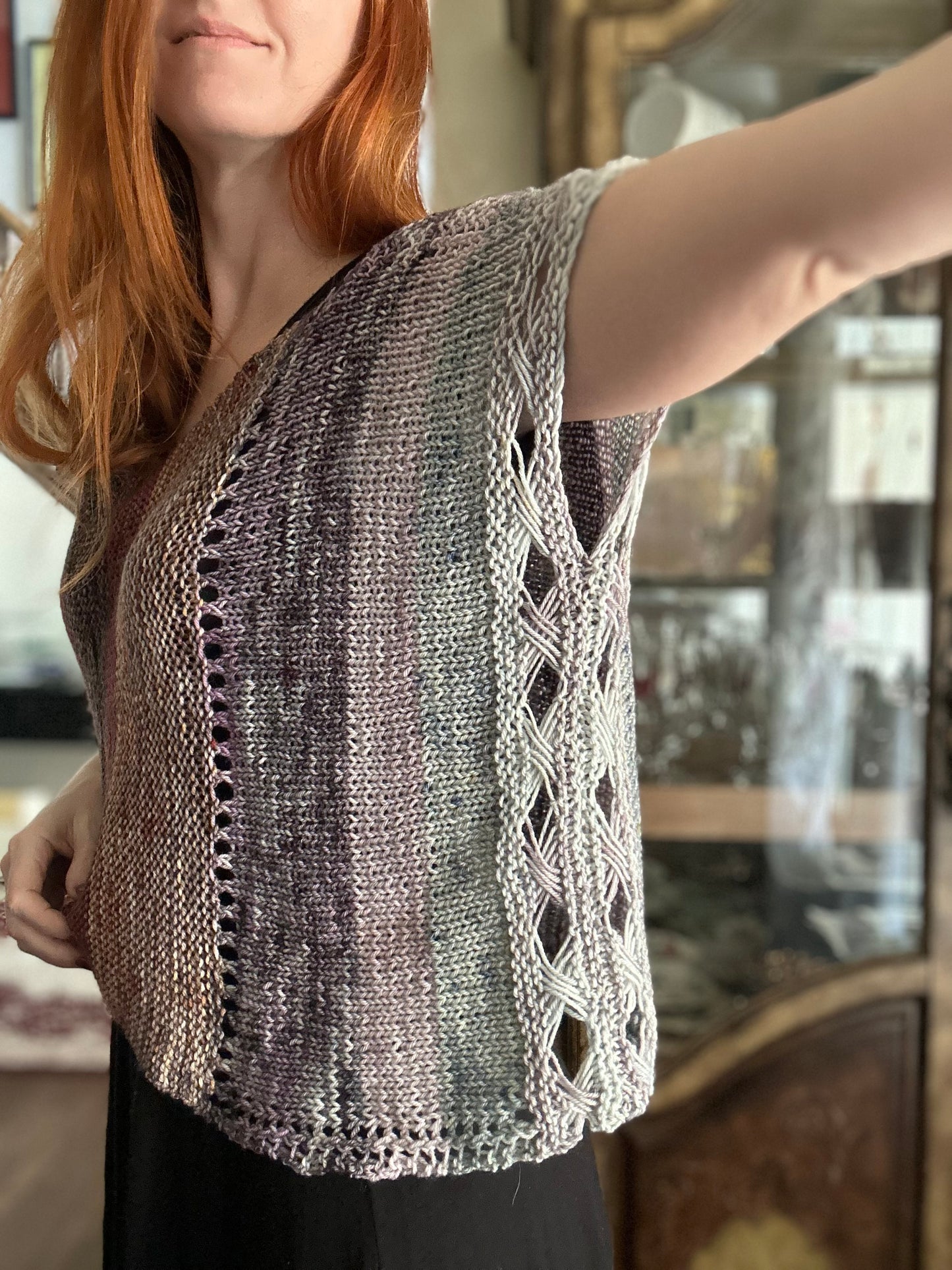 Beachycomber Top or Poncho Fingering Weight Knitting Pattern