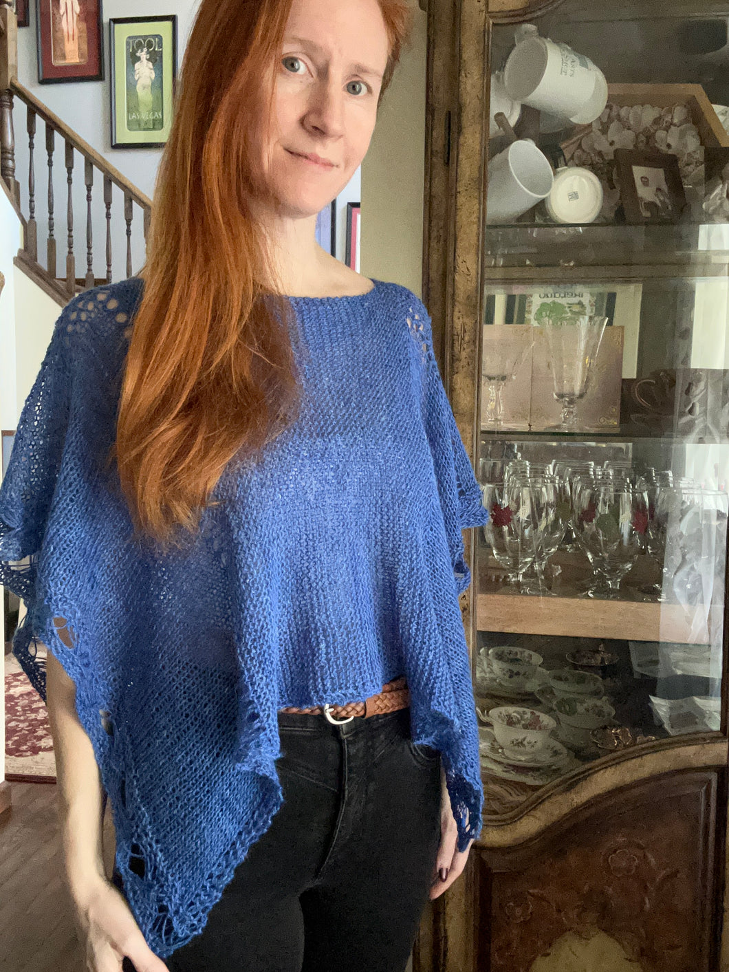Beachycomber Top or Poncho Fingering Weight Knitting Pattern