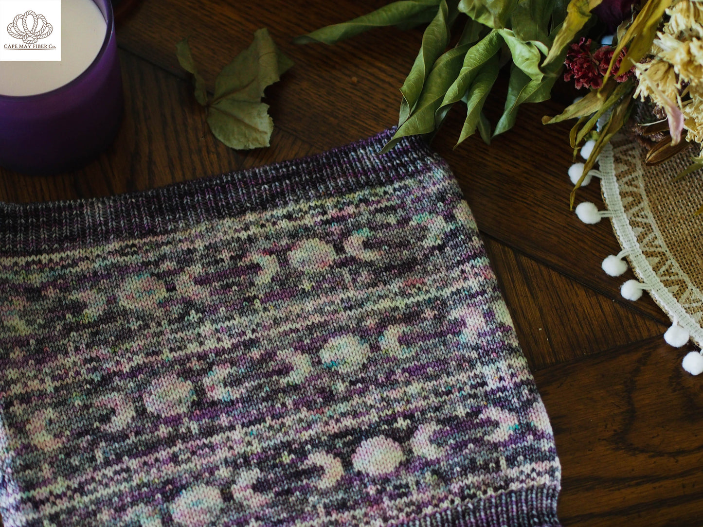 Broom Riding Cowl Hand Knitting Pattern DK and Fingering Weight