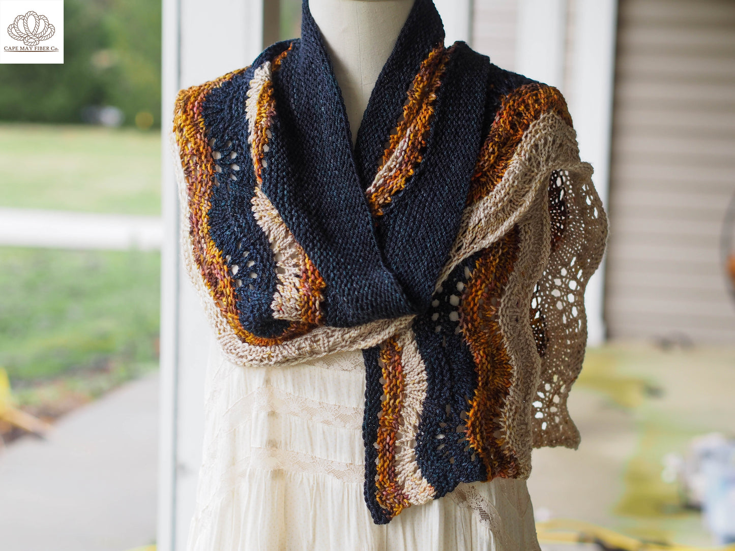 Cladach Scarf Sport or DK Weight Knitting Pattern