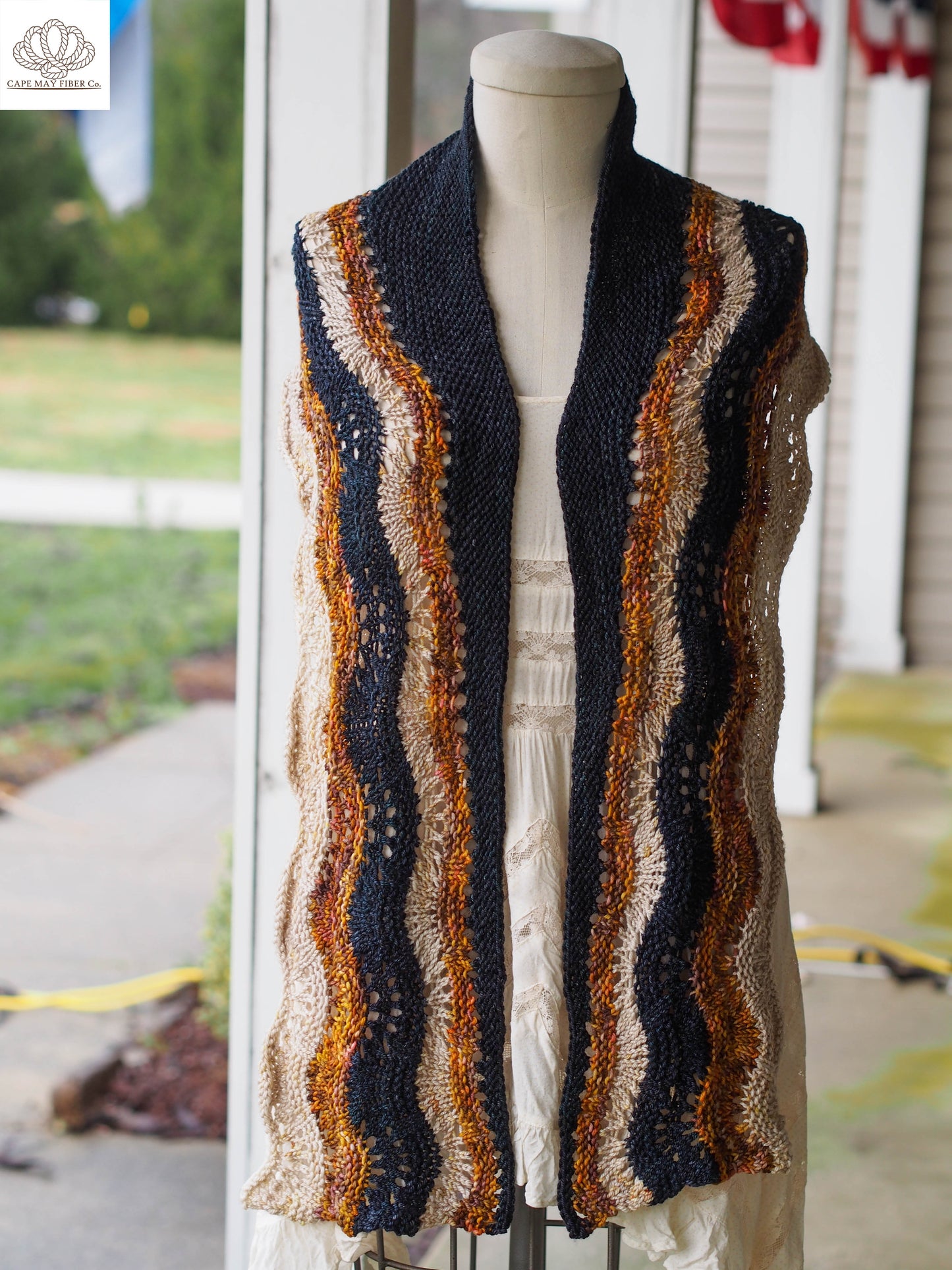Cladach Scarf Sport or DK Weight Knitting Pattern