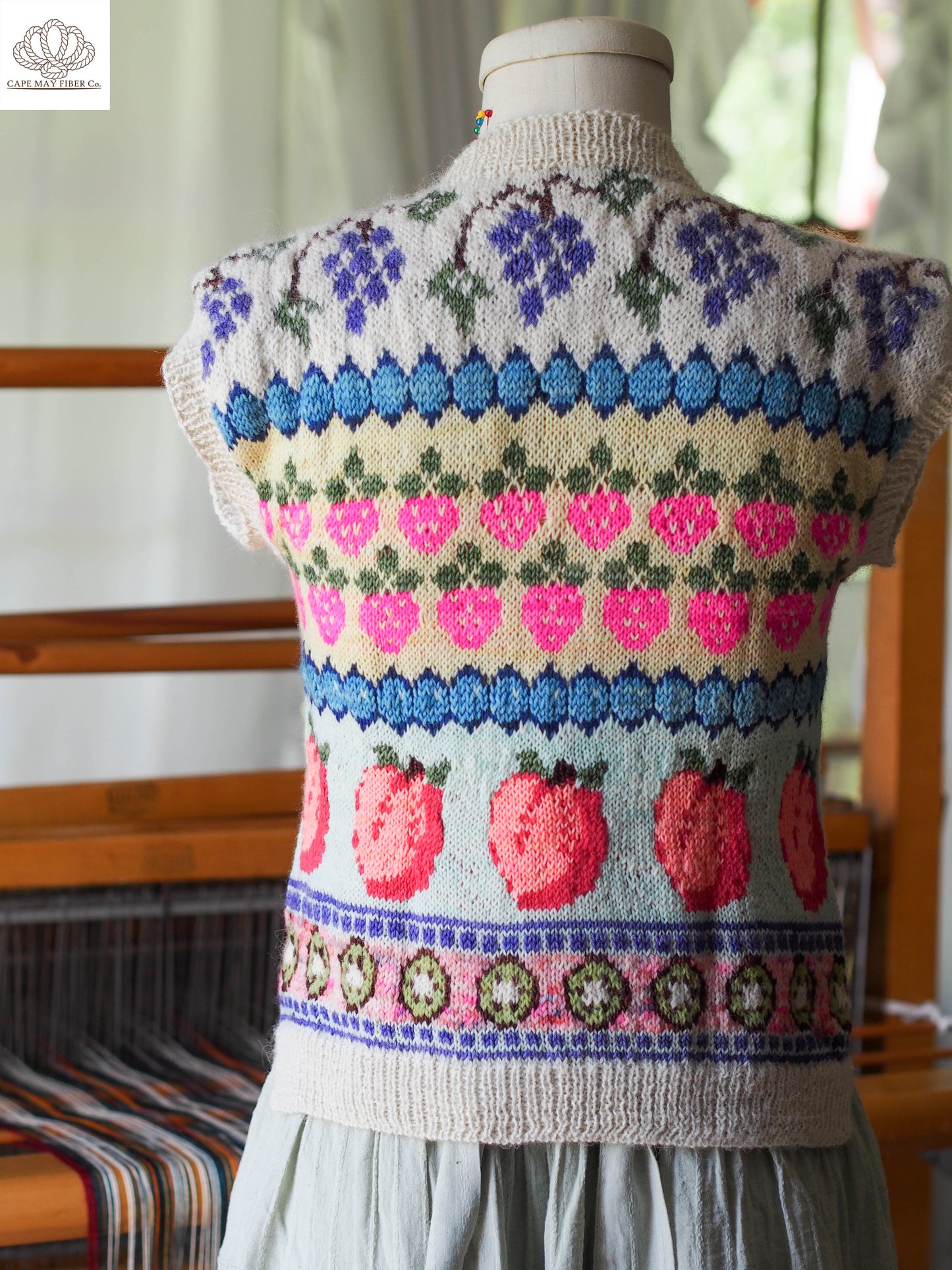 Fruit Salad Vest Fingering Weight Knitting Pattern