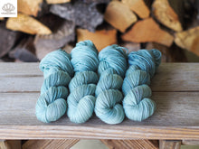 Load image into Gallery viewer, Indigo Cape Jasmine and Iron Naturally Dyed DK
