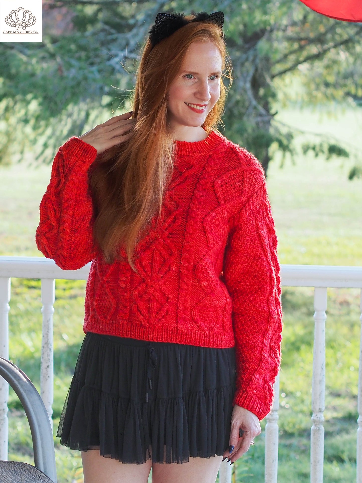 Kittiwake Cabled Pullover Aran Weight Knitting Pattern