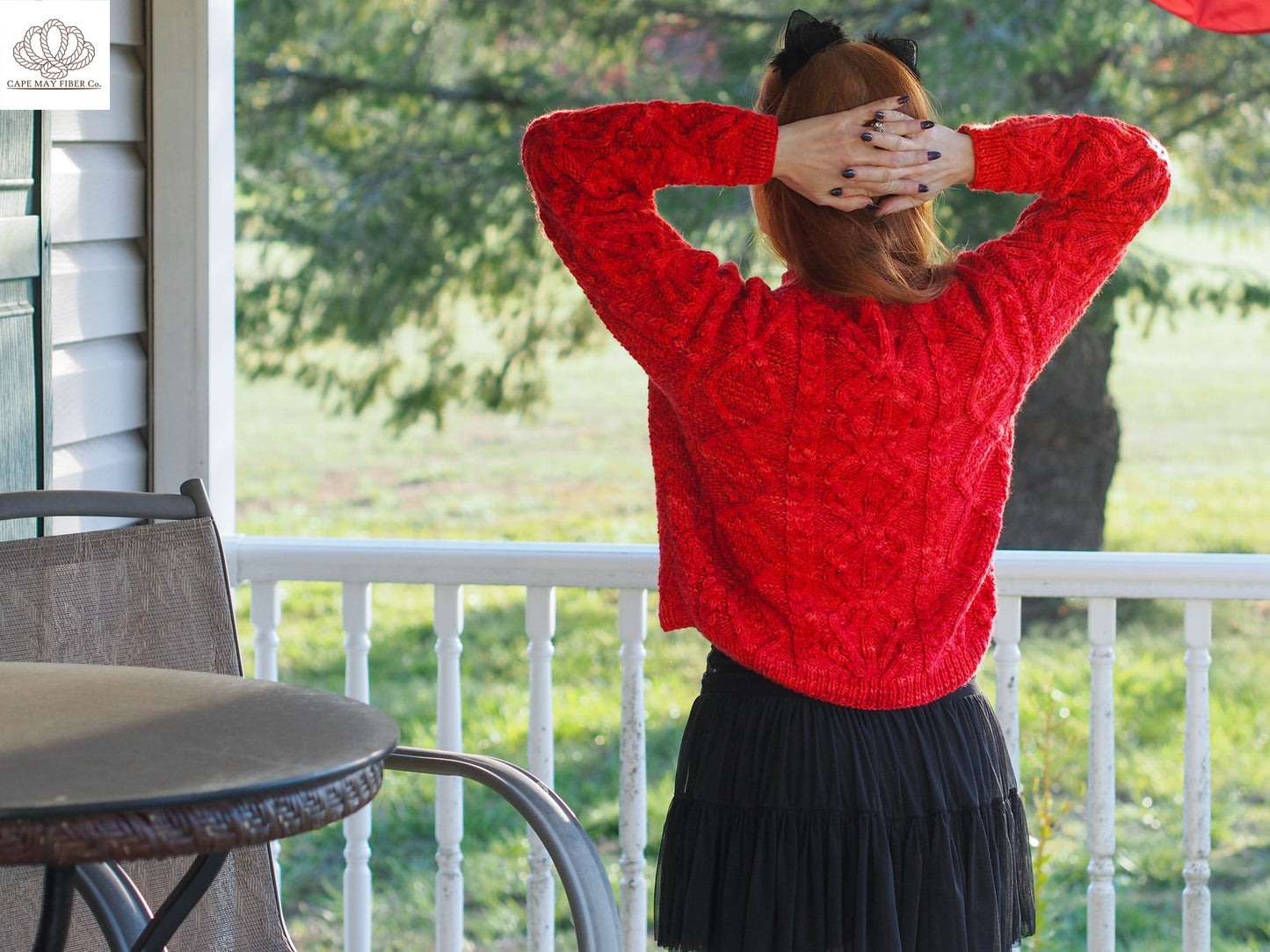 Kittiwake Cabled Pullover Aran Weight Knitting Pattern