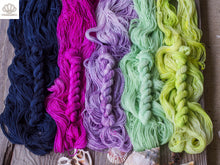 Load image into Gallery viewer, Luna Moths Dance Sparkle Sock Mini Skein Set of 5
