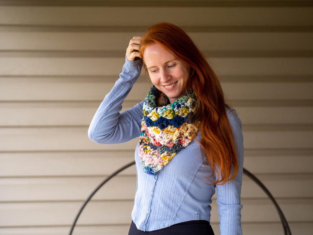 Mermaid's Neckerchief Super Bulky Crochet Pattern