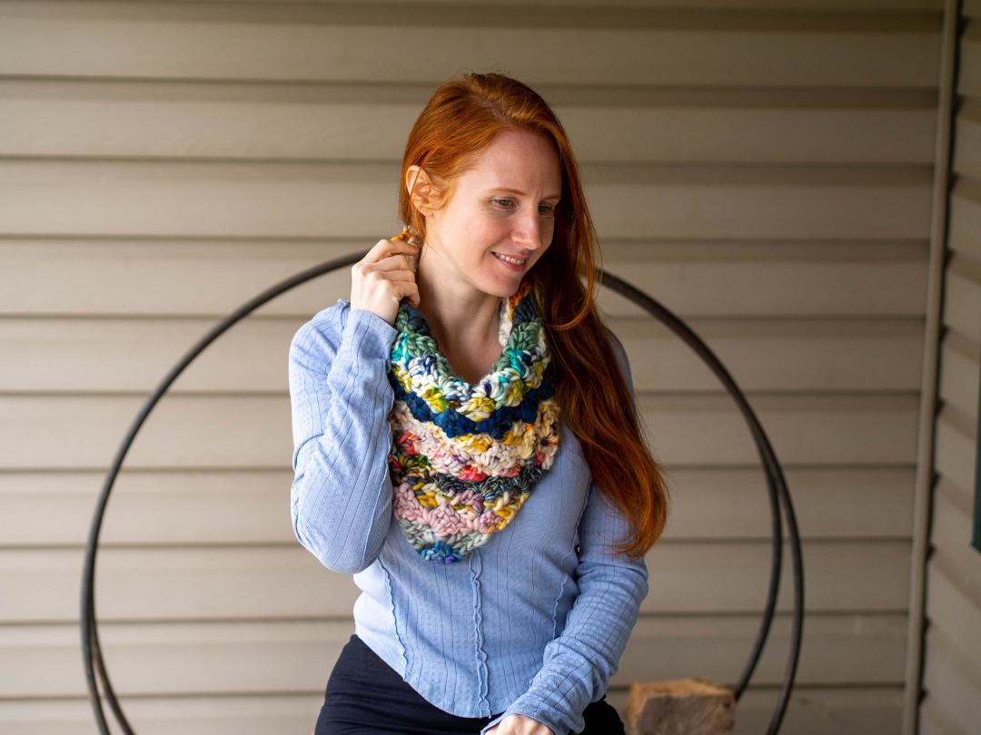 Mermaid's Neckerchief Super Bulky Crochet Pattern