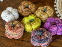 Load image into Gallery viewer, Mini Skein Pumpkin Fingering Weight Knitting Pattern
