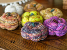 Load image into Gallery viewer, Mini Skein Pumpkin Fingering Weight Knitting Pattern
