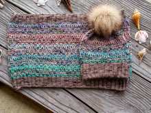 Load image into Gallery viewer, Moorings Hat and Cowl Fingering Weight Knitting Pattern
