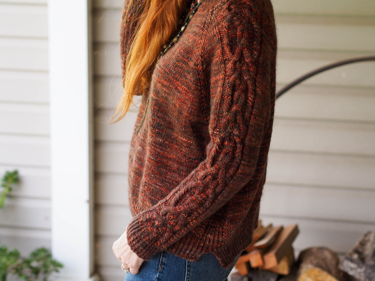 Nor'Easter Top Down Raglan Pullover in Sport Weight