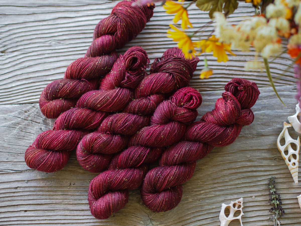 OOAK Red Mermaid Sock