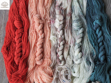 Load image into Gallery viewer, Vacay Rhythm Sparkle Sock Mini Skein Set of 5
