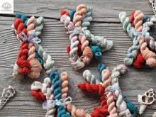 Load image into Gallery viewer, Vacay Rhythm Sparkle Sock Mini Skein Set of 5
