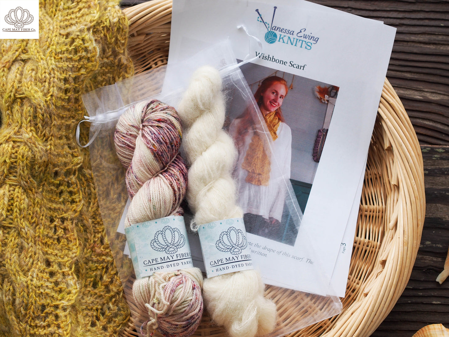 Wishbone Scarf Fingering and Lace weight Kit