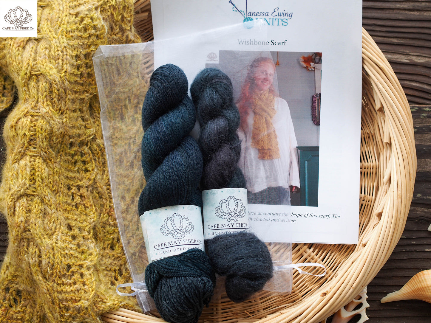 Wishbone Scarf Fingering and Lace weight Kit