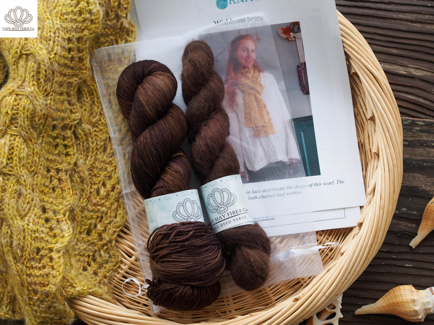 Wishbone Scarf Fingering and Lace weight Kit