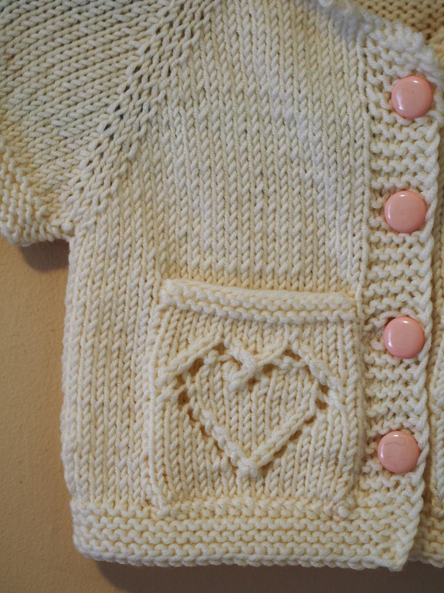 Sweetheart Baby Cardigan Knitting Pattern DK Weight