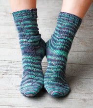 Load image into Gallery viewer, Under the Umbrella Socks Knitting Pattern Fingering Weight
