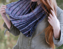 Load image into Gallery viewer, Stryped Cowl Knitting Pattern DK or Worsted Weight
