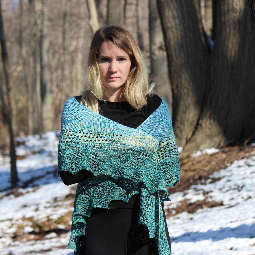 Sequana Shawl Knitting Pattern Fingering Weight