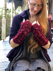 Dragon Cabled Gauntlets Knitting Pattern Dk or Worsted Weight