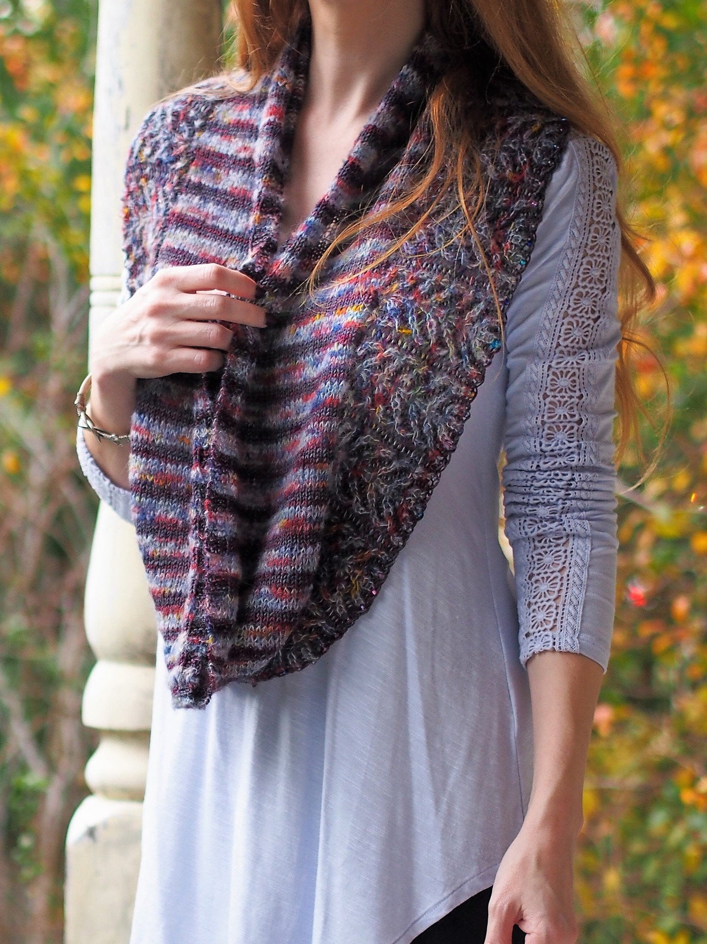 Kedging Cowl Knitting Pattern Lace and Fingering Weight