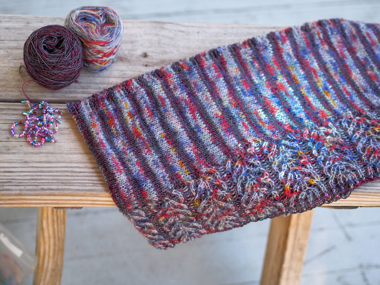 Kedging Cowl Knitting Pattern Lace and Fingering Weight