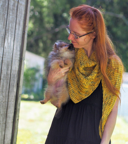 Lilja Shawl Knitting Pattern Dk Weight