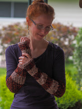 Load image into Gallery viewer, Enchanted Armwarmers Crochet Pattern DK Weight
