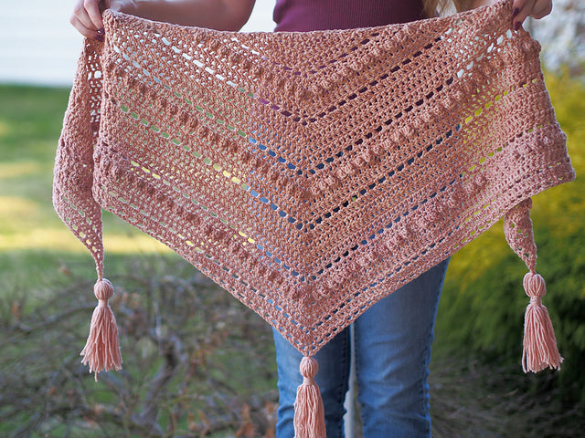 On the Way To Cape May Shawl Crochet Pattern DK or Sport Weight