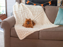 Load image into Gallery viewer, Sailor&#39;s Throw Knitting Pattern Super Bulky Weight
