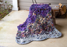 Load image into Gallery viewer, Shell Stitch Throw in Super Bulky Weight Hand Knitting Pattern
